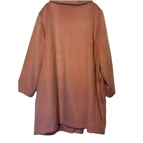 Old Navy Oversized Soft Brushed Overcoat Lite Pink Button Front 3X Cozy - Picture 6 of 7